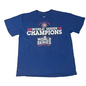 2016 World Series‎ Champions Chicago Cubs T Shirt MLB Baseball Size Large